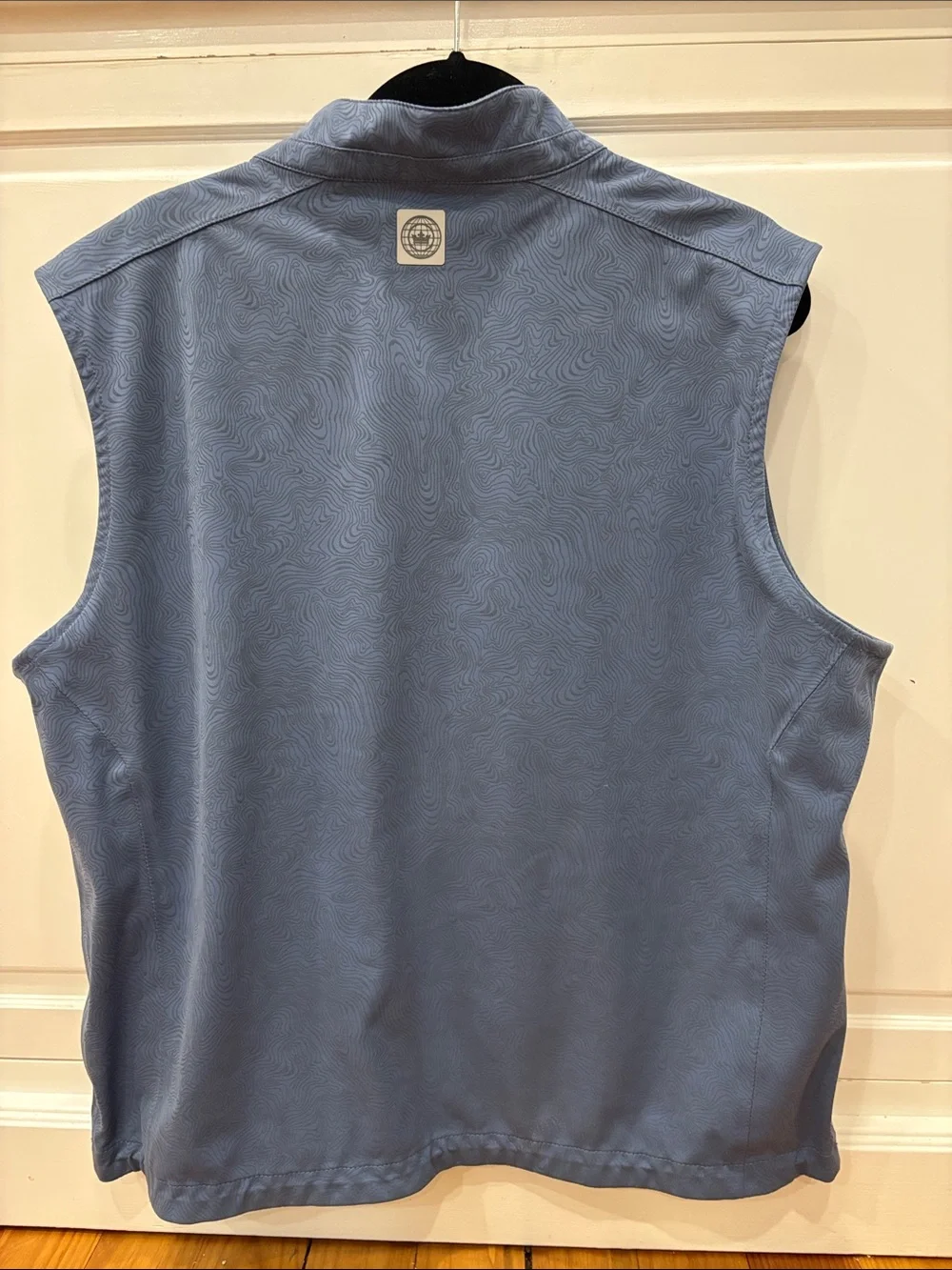 Peter Millar Light Blue Quilted-Pattern Golf Vest